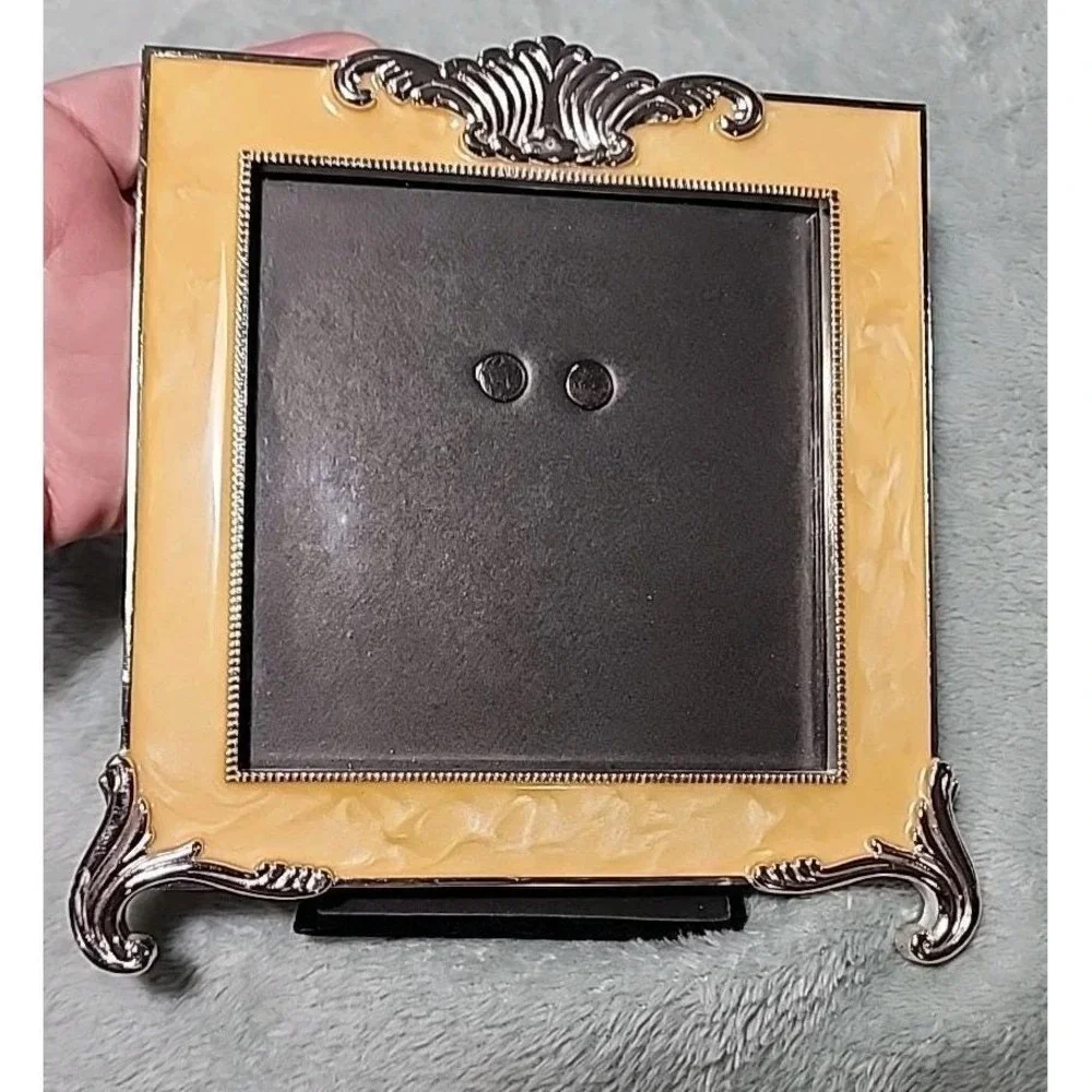 Green Tree Gallery Yellow And Silver Enamel Art Deco Frame